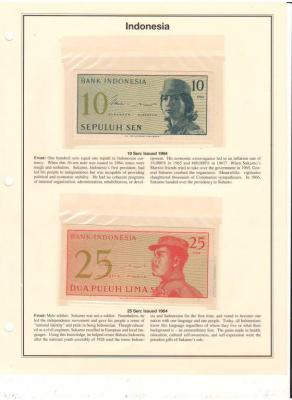 WORLD BANKNOTE COLLECTION. ИНДОНЕЗИЯ. 1, 5, 10, 25 и 50 сен 1964. UNC (170) 3.jpg