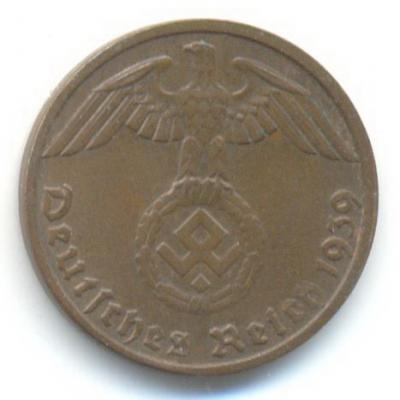 1 пфенниг. Германия 1939 г. 22.JPG