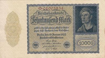 Германия. 10.000 марок 1922. Маленькие (170) 1.jpg