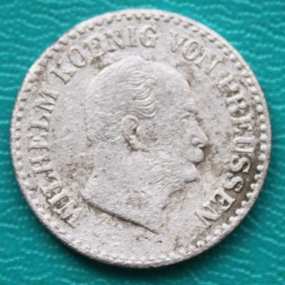 Пруссия Вильгельм серебряный грош 1861 210.JPG