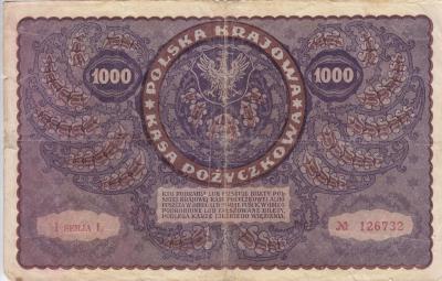 1. Польша. 1000 польских марок 1919 г. 1-я серия L. (300) 2.jpg