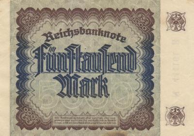 Германия. Веймарская республика. 5000 марок 1922. (130) 2.jpg