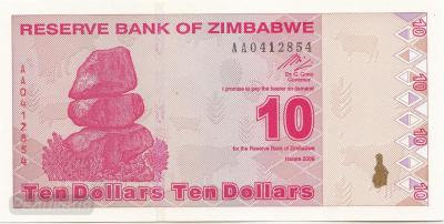 Зимбабве 10 долларов 2009 г. UNC (60) 1.jpg