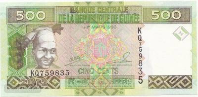 Гвинея 500 франков 2012 год. UNC (50) 1.jpg