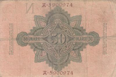 Германия 50 марок 1910 Нечастые (100) 2.jpg