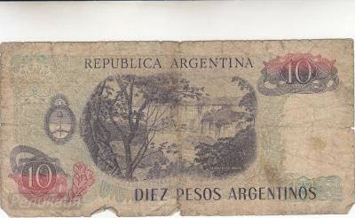 АРГЕНТИНА. 10 песо арг. 1983-84. (20) 2.jpg