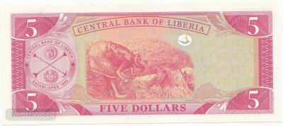 Либерия 5 долларов 2011 г UNC (70) 2.jpg