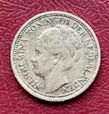 Нидерланды 10 центов 1937 год Вильгельмина серебро.jpg