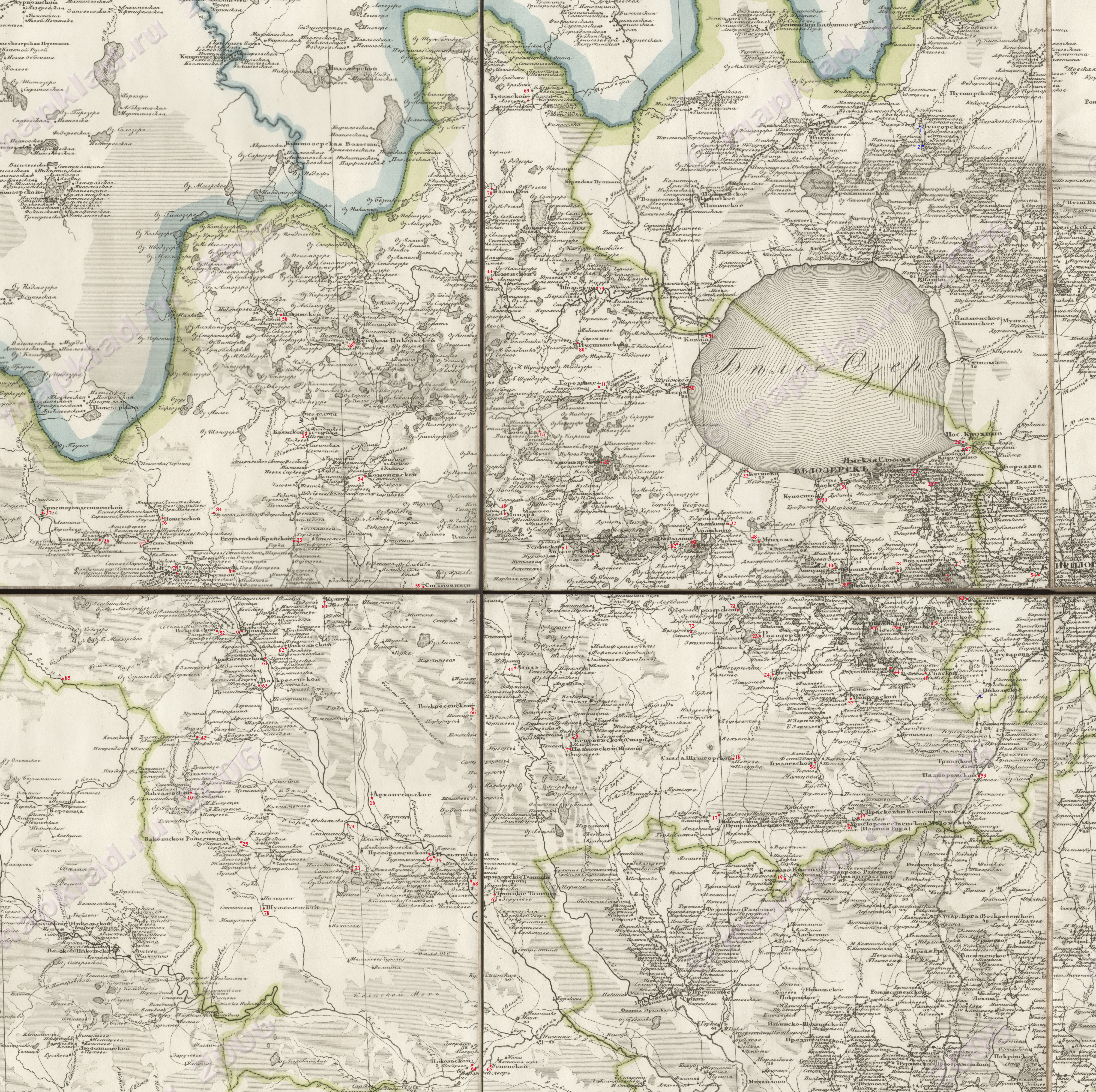 Карта новгородской губернии издана в 1912