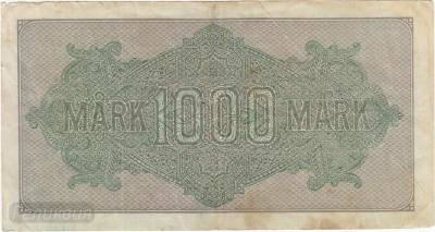 ГЕРМАНИЯ. 1000 марок 1922. Вод. знак - волнитсые линии. (100) 2.jpg