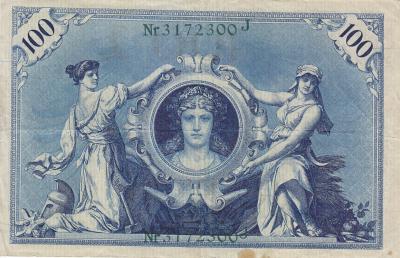 Германия 100 марок 1908г (зеленая печать) (100) 1.jpg