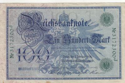 Германия 100 марок 1908г (зеленая печать) (100) 2.jpg