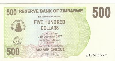 ЗИМБАБВЕ. 500 долларов 2006. aUNC. (60) 1.jpg